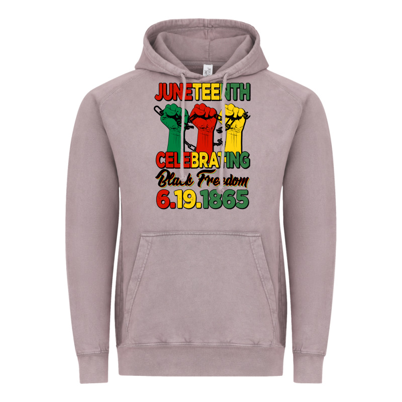 Juneteenth Celebrating Black Freedom Vintage Hoodie by HRA Design Shop | Teevron
