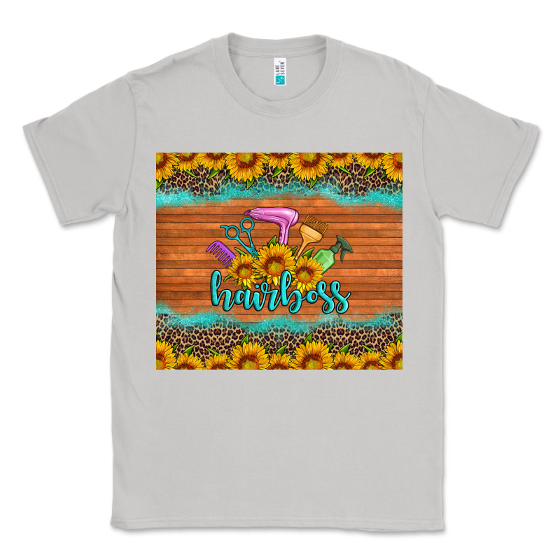 Hairboss 200z Skinny Sunflowers Leopard Hairdresser Classic Tee by Artiststas | Teevron