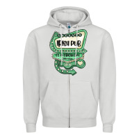 Dove Grey st patricks day ırısh pub Zipper Hoodie - MaliasSmallBusiness