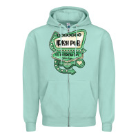 Seafoam st patricks day ırısh pub Zipper Hoodie - MaliasSmallBusiness