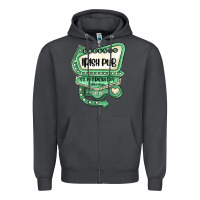 Smoke st patricks day ırısh pub Zipper Hoodie - MaliasSmallBusiness