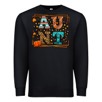 Black Fall Autumn Leopard Aunt Premium Sweatshirt - LillyAllenDesigns