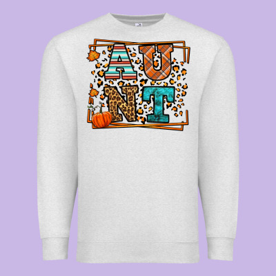 Fall Autumn Leopard Aunt Premium Sweatshirt Designed By Lillyallendesigns