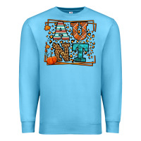 Ocean Blue Fall Autumn Leopard Aunt Premium Sweatshirt - LillyAllenDesigns