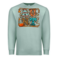 Seafoam Fall Autumn Leopard Aunt Premium Sweatshirt - LillyAllenDesigns