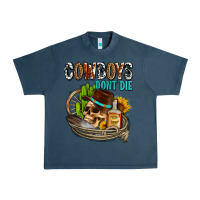 Midnight Navy cowboys don't die Urban Heavy Tee - AdoDesignShop