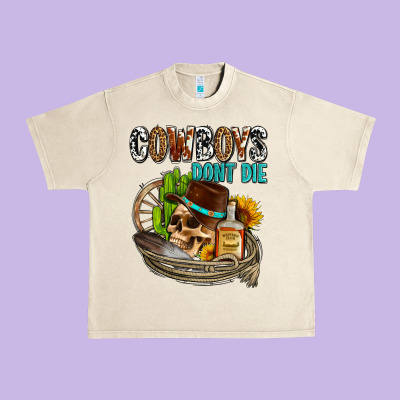 Cowboys Don't Die Urban Heavy Tee Designed By Adodesignshop