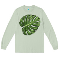 Matcha Monstera Leaf Long Sleeve Tee - LillyAllenDesigns