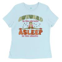 Baby Blue awkward in the streets asleep in the sheets Ladies Tee - MaliasSmallBusiness