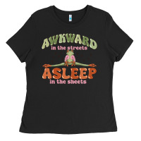 Black awkward in the streets asleep in the sheets Ladies Tee - MaliasSmallBusiness
