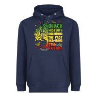Navy title black history celebration Heavyweight Hoodie - LillyAllenDesigns
