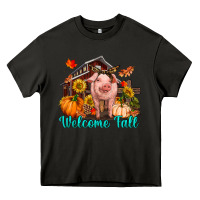 Asphalt Welcome fall pig Heavy Core Tee - RanaPortraitStore