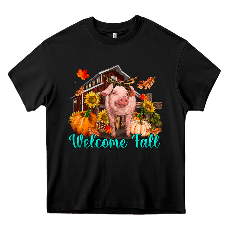 Welcome Fall Pig Heavy Core Tee by RanaPortraitStore | Teevron