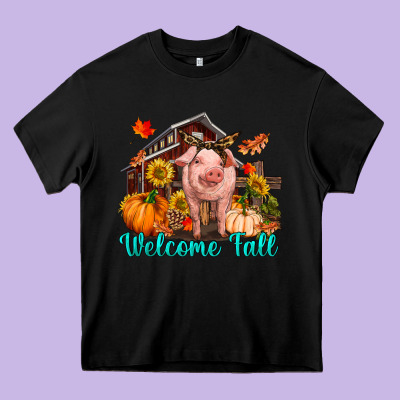 Heavy Core Tee Welcome fall pig