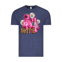 Vintage Denim Breast Cancer Boxing Gloves Vintage Tee - Artiststas