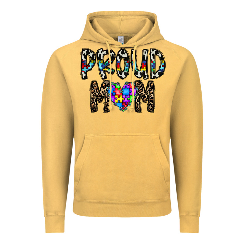 Proud Mom Vintage Hoodie by CowhideDigitalArt | Teevron