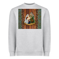 Heather Grey jesus Heavyweight Sweatshirt - JahusDesignShop