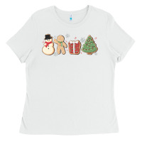 White christmas gingerbread cookies Ladies Tee - MaliasSmallBusiness