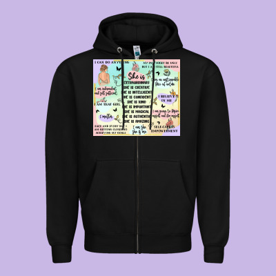 Self Love Zipper Hoodie Designed By Maliassmallbusiness