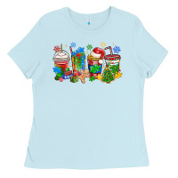 Baby Blue autism awareness christmas coffee Ladies Tee - MaliasSmallBusiness