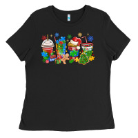 Black autism awareness christmas coffee Ladies Tee - MaliasSmallBusiness