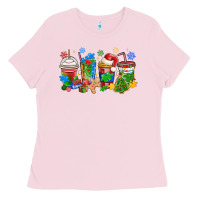 Bubblegum Pink autism awareness christmas coffee Ladies Tee - MaliasSmallBusiness