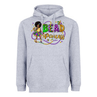 Heather Grey bead princess mardi gras Heavyweight Hoodie - LillyAllenDesigns