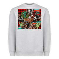 Heather Grey christmas reinder Heavyweight Sweatshirt - JahusDesignShop