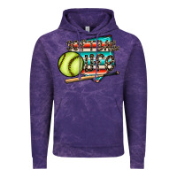 Cloud Purple softball life Vintage Hoodie - CowhideDigitalArt