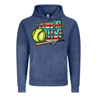 Vintage Denim softball life Vintage Hoodie - CowhideDigitalArt