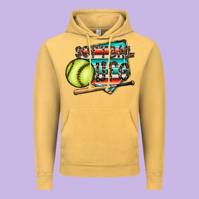 Softball Life Vintage Hoodie Designed By Cowhidedigitalart