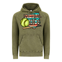 Vintage Olive softball life Vintage Hoodie - CowhideDigitalArt