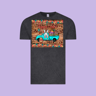 Happy Easter Truck Vintage Tee Designed By Jahusdesignshop