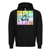 Black just breathe Zipper Hoodie - MaliasSmallBusiness