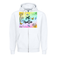 White just breathe Zipper Hoodie - MaliasSmallBusiness