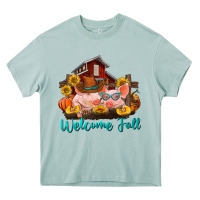 Welcome Fall Pigs Heavy Core Tee | Teevron