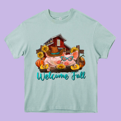 Heavy Core Tee Welcome fall pigs