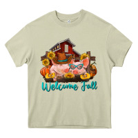 Mossy Welcome fall pigs Heavy Core Tee - RanaPortraitStore