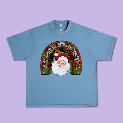 Santa Rainbow Urban Heavy Tee Designed By Jahusdesignshop