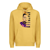 Antique Gold RBG Ruth Bader Ginsburg Women Belong In All Places Premium Hoodie - Bettercallsaul