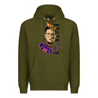 Army Green RBG Ruth Bader Ginsburg Women Belong In All Places Premium Hoodie - Bettercallsaul