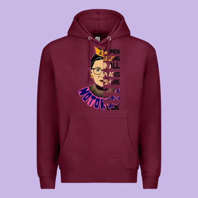 Rbg Ruth Bader Ginsburg Women Belong In All Places Premium Hoodie Designed By Bettercallsaul