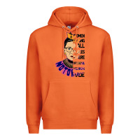 Carrot RBG Ruth Bader Ginsburg Women Belong In All Places Premium Hoodie - Bettercallsaul