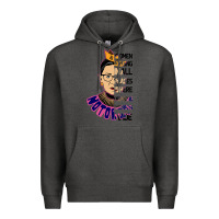 Charcoal Heather RBG Ruth Bader Ginsburg Women Belong In All Places Premium Hoodie - Bettercallsaul