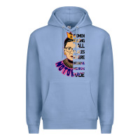 Colony Blue RBG Ruth Bader Ginsburg Women Belong In All Places Premium Hoodie - Bettercallsaul