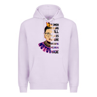 Lilac RBG Ruth Bader Ginsburg Women Belong In All Places Premium Hoodie - Bettercallsaul