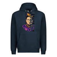 Navy RBG Ruth Bader Ginsburg Women Belong In All Places Premium Hoodie - Bettercallsaul