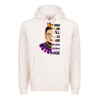 Pale Pink RBG Ruth Bader Ginsburg Women Belong In All Places Premium Hoodie - Bettercallsaul