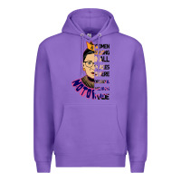 Purple RBG Ruth Bader Ginsburg Women Belong In All Places Premium Hoodie - Bettercallsaul