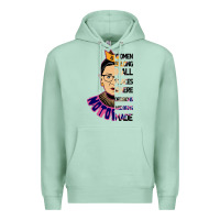 Seafoam RBG Ruth Bader Ginsburg Women Belong In All Places Premium Hoodie - Bettercallsaul